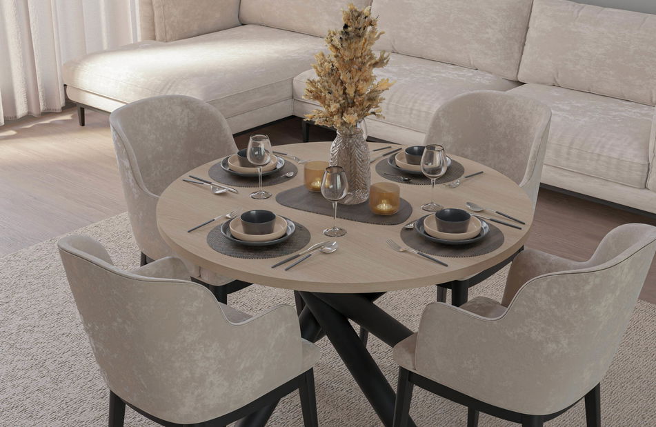 Kerek étkezőasztal 110 cm Ossla (lindberg tölgy)