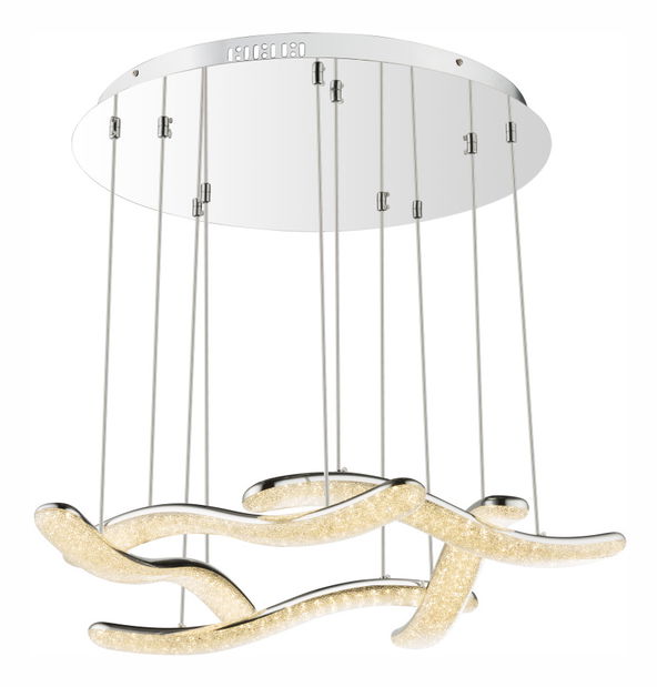 Závesné svietidlo LED Nabro 67833-60H (chróm + priehľadná)