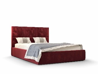 Bračni krevet 160 cm Elna (bordo) (s podnicom i prostorom za odlaganje)