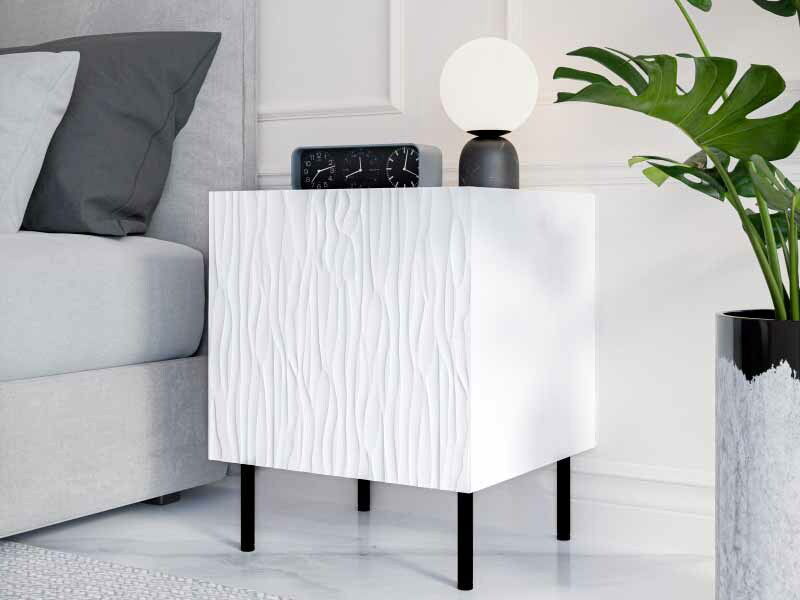 Éjjeliszekrény Jackson (fehér)