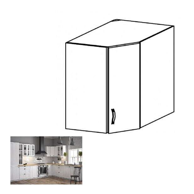 Dulap superior de bucătărie G60N Provense (alb + sosna andersen)
