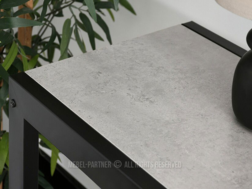 Konzolasztal Ines (beton + fekete)