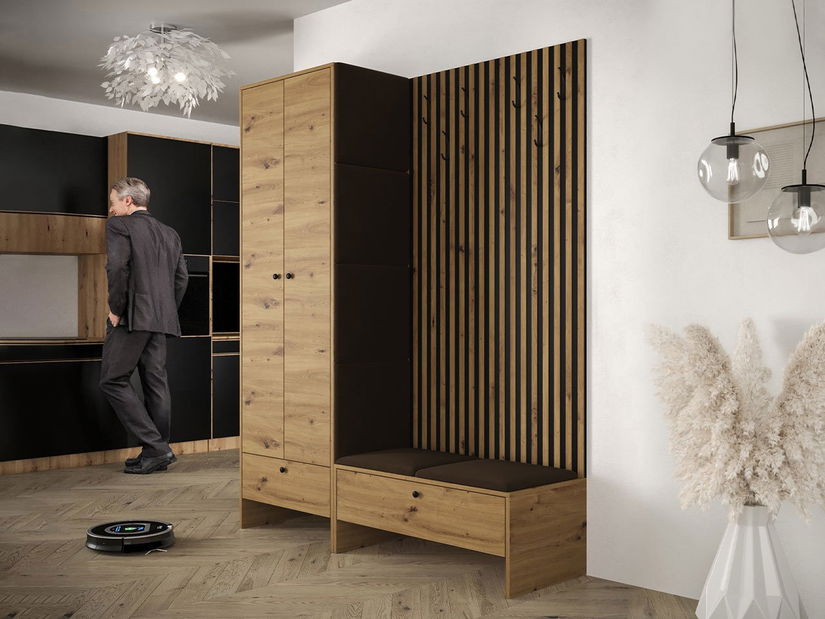 Előszoba Esmaldos III (artisan tölgy + fekete)