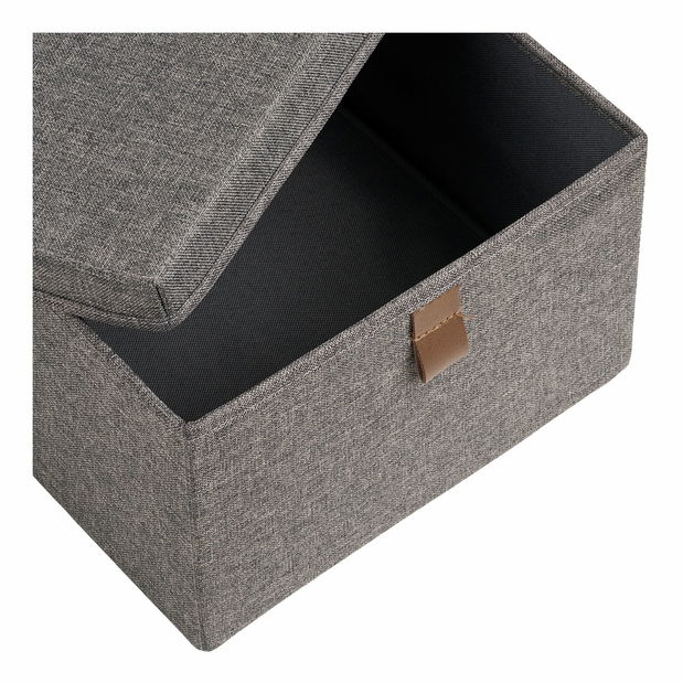 Set 3 ks úložných boxov Nvaravia 5 (tmavosivá)