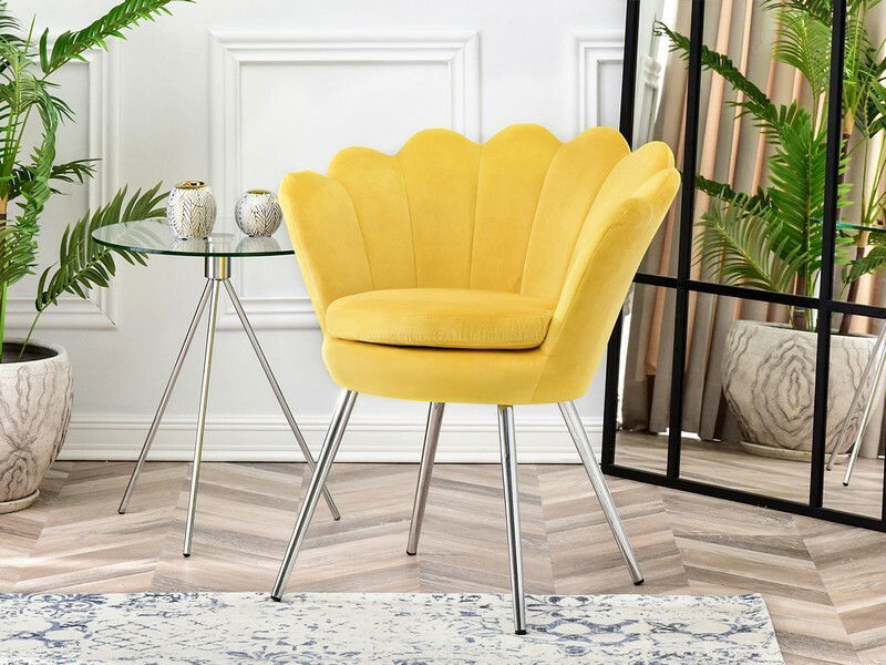 Kreslo Lasair (žltá + čierna)