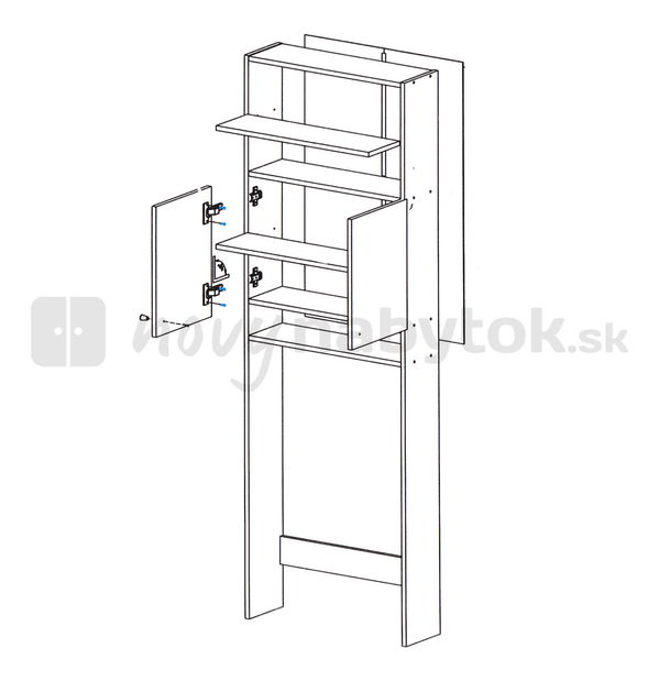 Kúpeľnová skrinka Luna Lu 05 biela