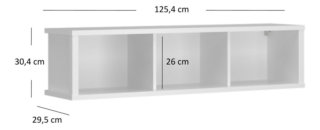 Regál Ethan 125 (fehér)