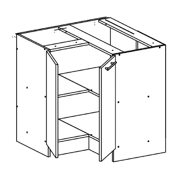 Dolná kuchynská skrinka, rohová Flor S-90N