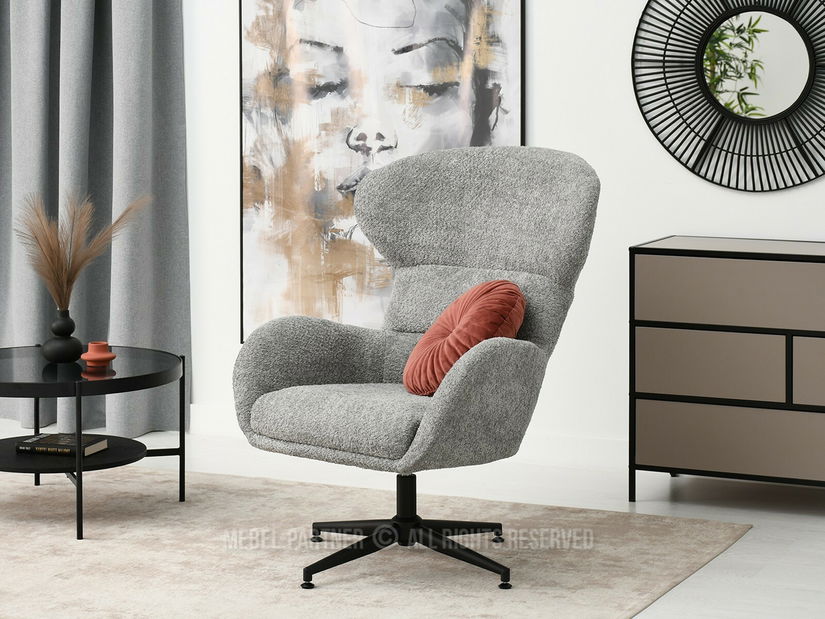 Fotoliu Trudy (gri + negru)