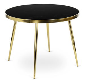 Étkezőasztal Tripulacion (fekete márvány + arany) (4 fő részére)