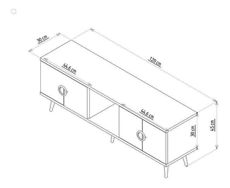 TV stolík/skrinka Tesobu (orech) 