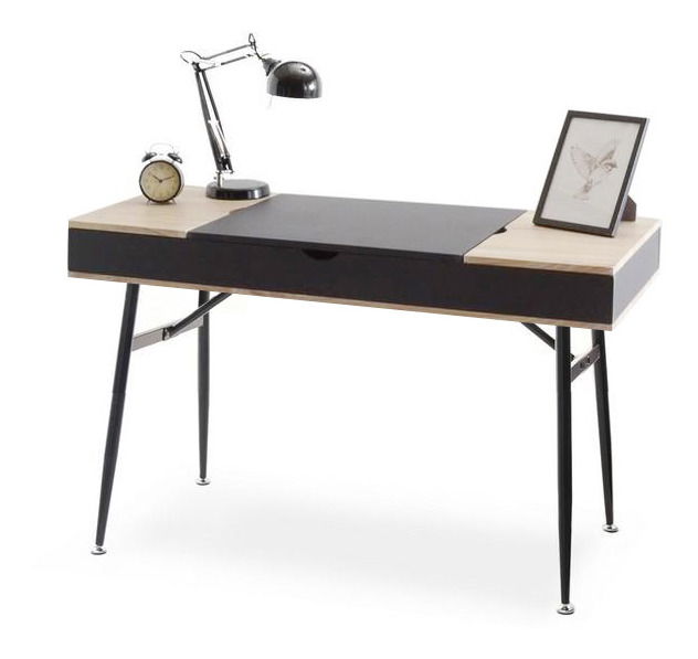 Masă PC Vicken (stejar + negru)