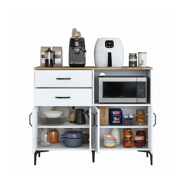 Komoda Jenaretta 166 (biela + orech)