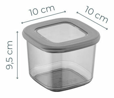 Set recipiente alimente (12 buc.) Polis 5 (antracit)