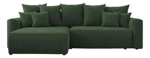 Rohová sedačka Baria (L) (tmavozelená)