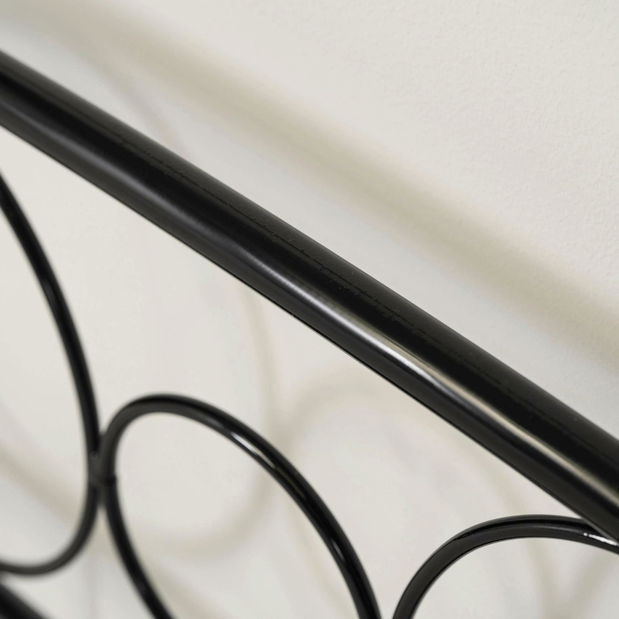 Metalni krevet 160 cm Granjeros (crna) (s podnicom)