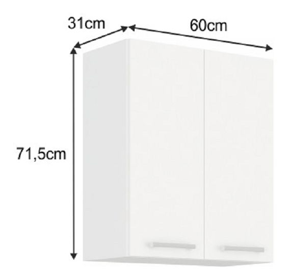 Dulap superior Strolis 60 G-72 2F (alb)