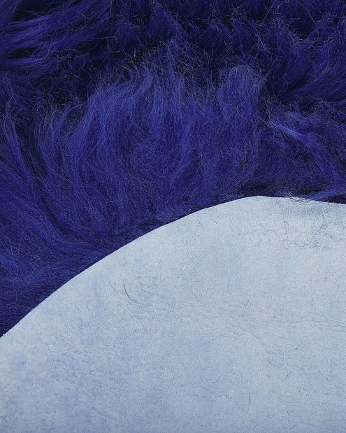 Covor din blană artificială Utah (albastru) 