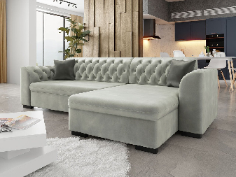 Kutna sofa na razvlačenje Leon (D) (Magic Velvet 2240 + Magic Velvet 2240 + Magic Velvet 2217)