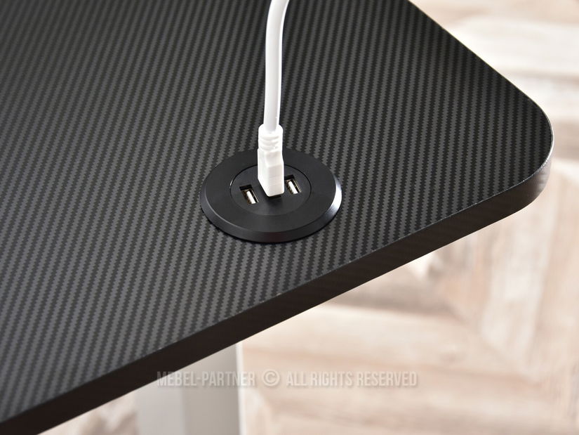 PC stolík Wilhelm (čierna + biela)