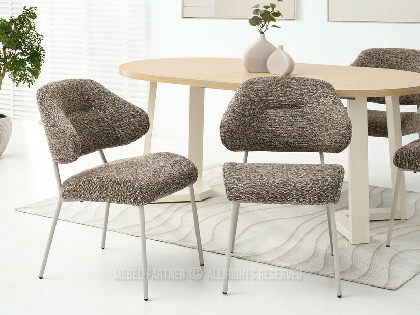 Stolička Estrida K (tmavobéžová + sivá)