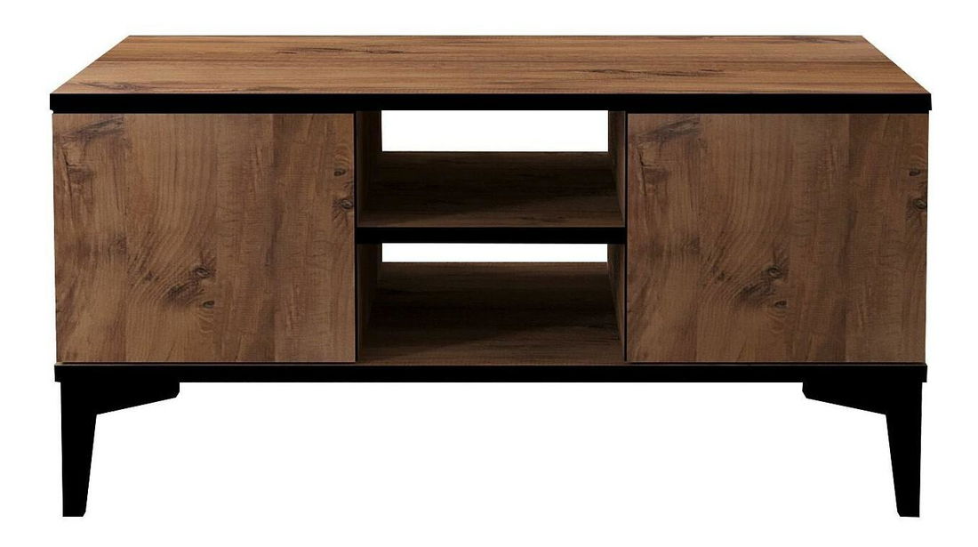 Set mobilier living Dewasona (Pin atlantic + negru)