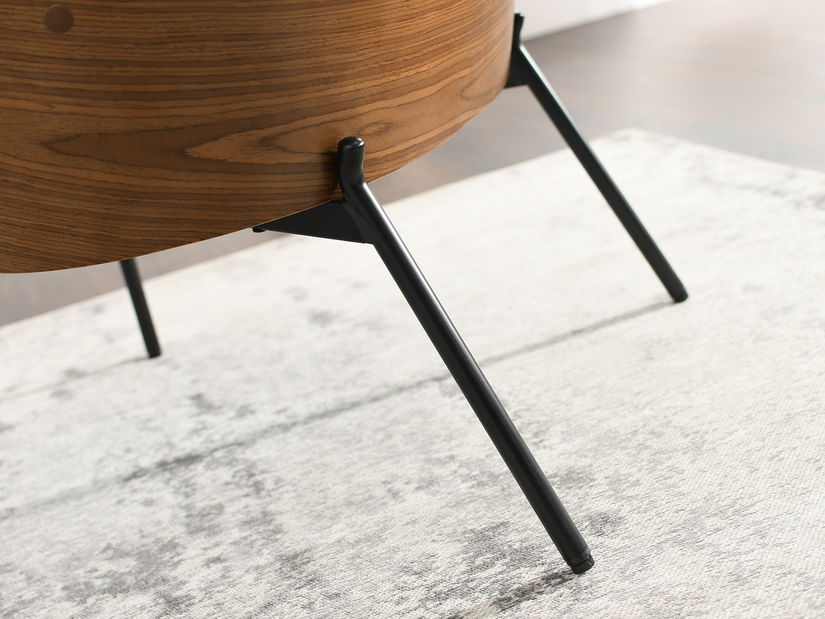 Dizajnové kreslo Antienos (béžová + čierna)