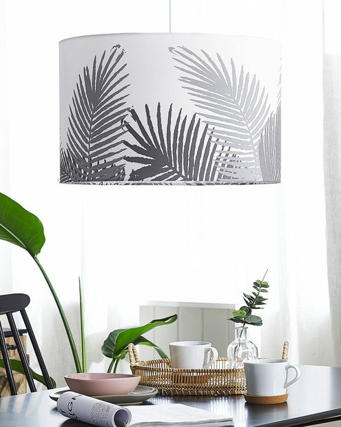 Závesná lampa ZIROL (biela + svetlosivá)