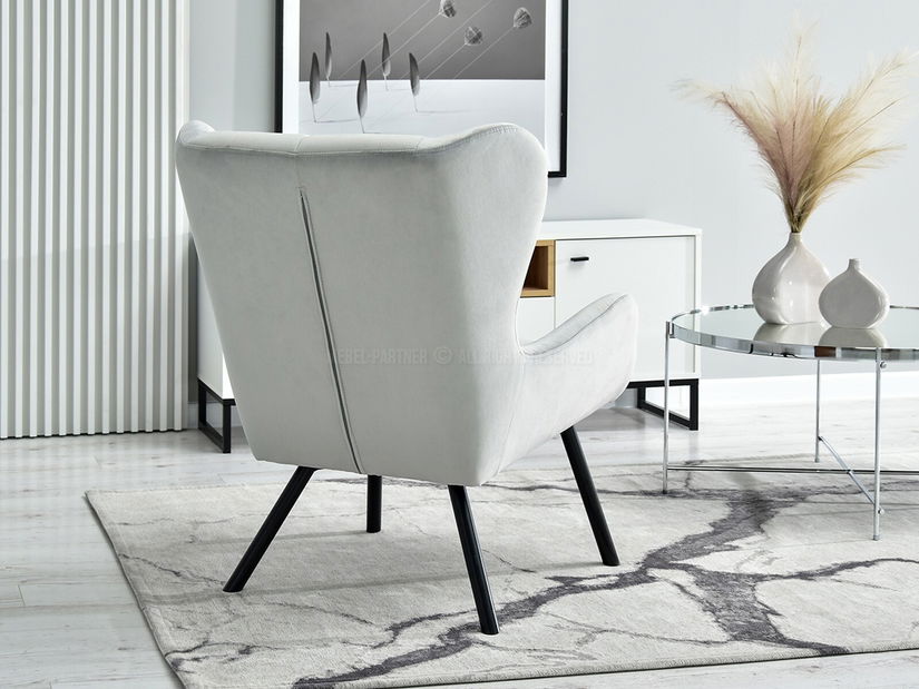 Relaxačné kreslo Norweien (sivá + čierna)