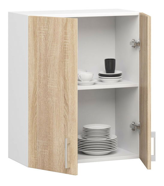 Dulap superior de bucătărie Lula W60 720 (alb + stejar sonoma)