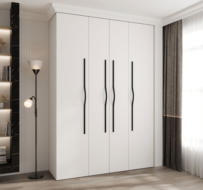 Dulap de haine 170 cm Carmela 40-2 (alb + Negru)
