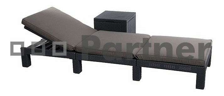 Záhradné lehátko Daytona antracit (umelý ratan)
