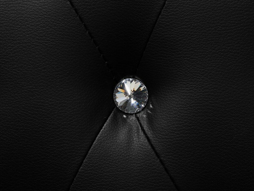 Pat matrimonial 160 cm MATH (cu somieră) (negru)