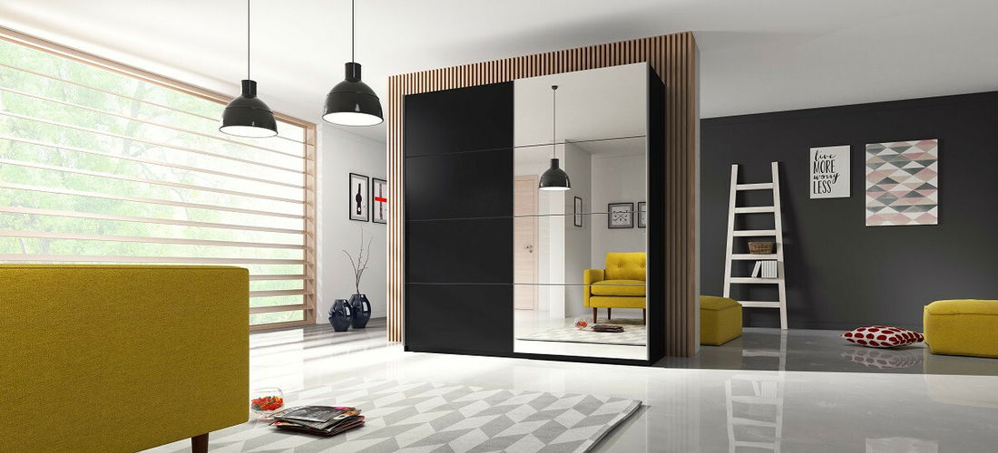 Ruhásszekrény Benson Typ 58 (fekete)