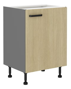 Dolná kuchynská skrinka Scarmi 60 D 1F BB (Antracit + Herringbone scandi)