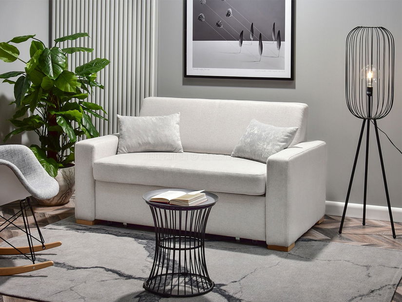 Canapea două locuri Modernos (cenușiu + fag)