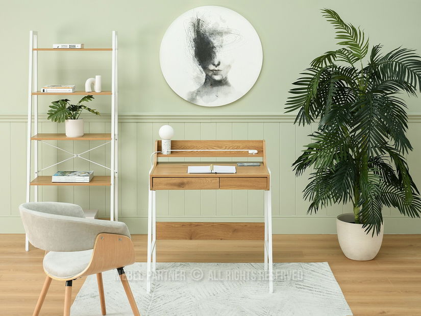 PC asztal Borge (tölgy + fehér)