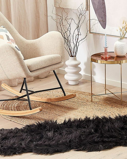 Tepih od umjetnog krzna Mamut (crna)