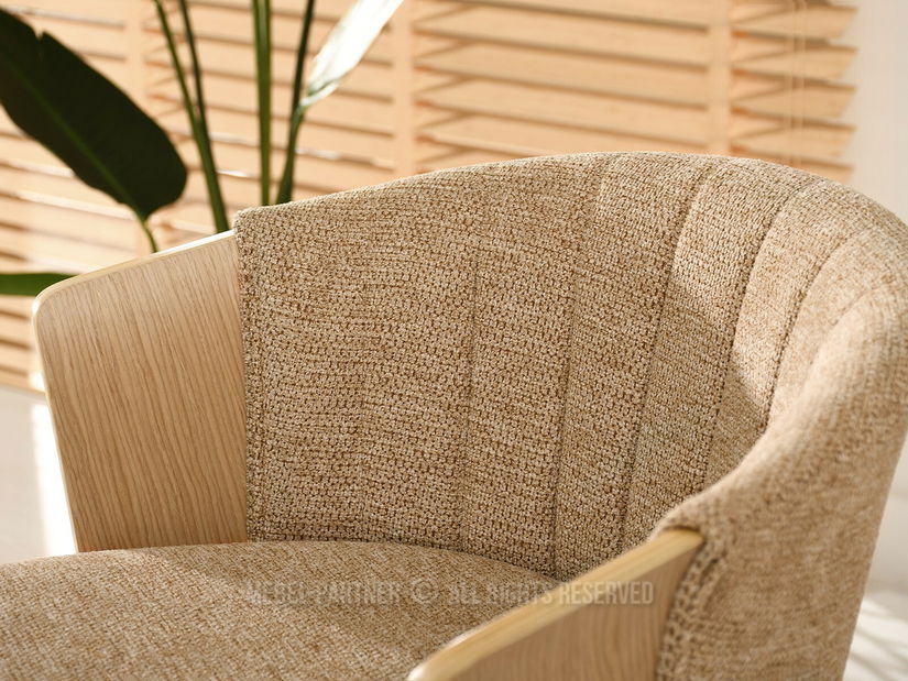 Scaun Helm (bej + stejar)