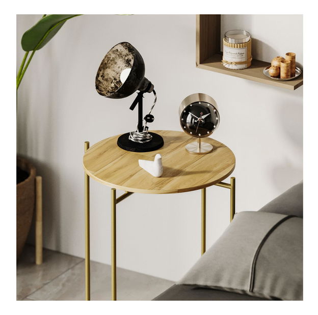 Stolić za kavu Museli 6 (prirodna + zlatna)