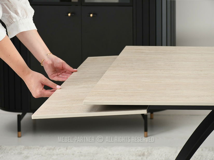 Masă sufragerie Pagina (bej + negru)