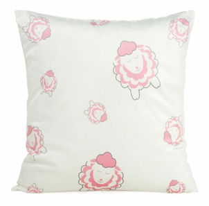 Jastučnica 45x45 cm Kido (bijela + ružičasta)