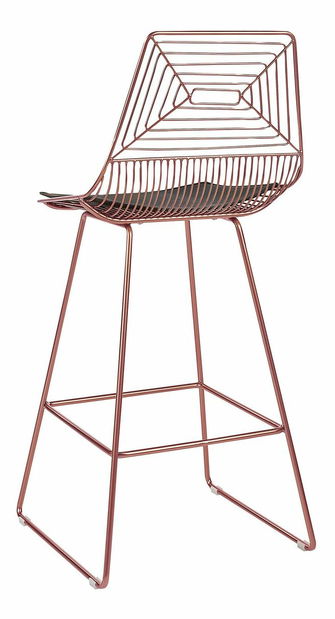 Set 2 ks barových stoličiek Bethel (ružovozlatá)