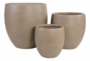 Set 3 ks kvetináčov Bsimonaina (hnedá)