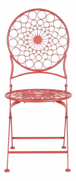 Set 2 ks záhradných stoličiek Shealee (červená) 