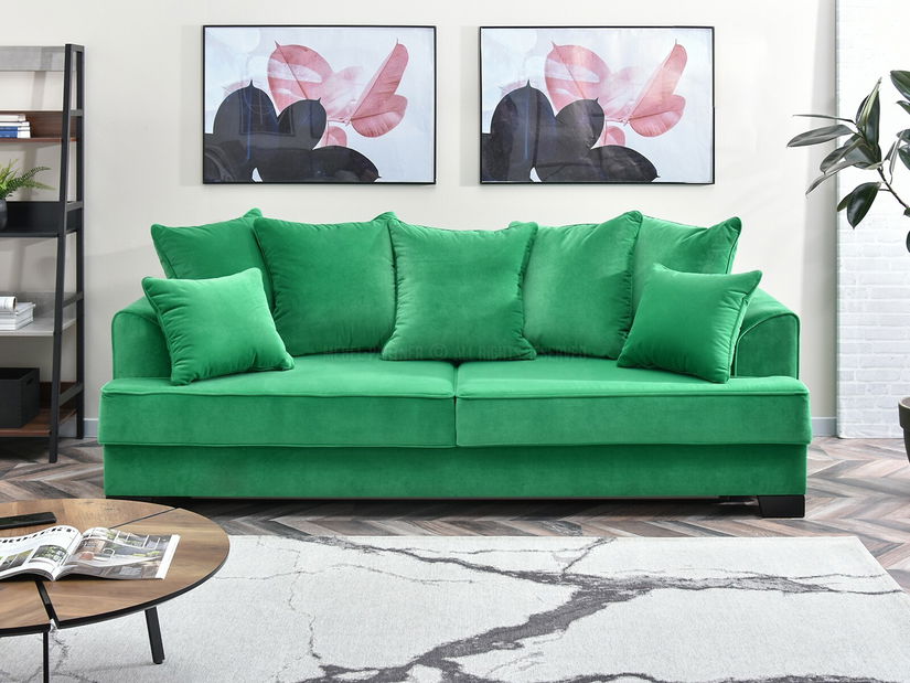 Canapea trei locuri Marilyn (verde + negru)