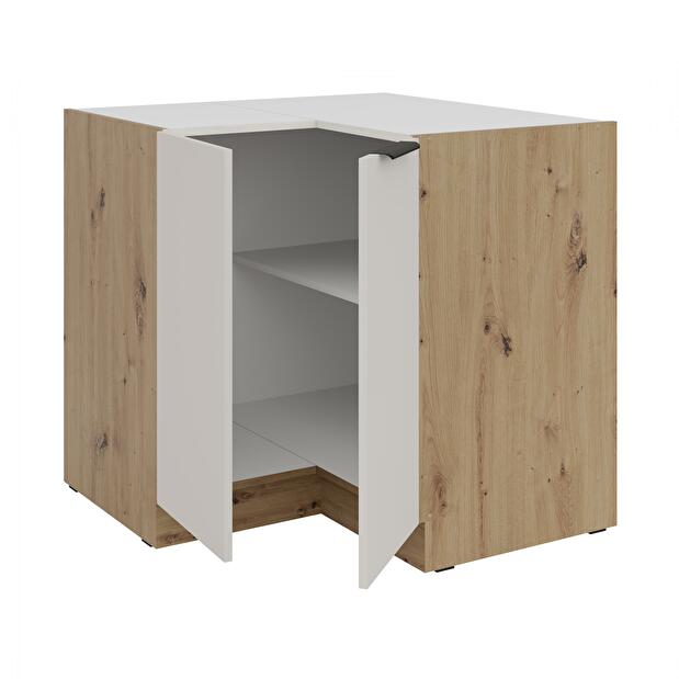 Rohová dolná kuchynská skrinka Sayla 90x90 DN 2F BB (kašmír + dub artisan)