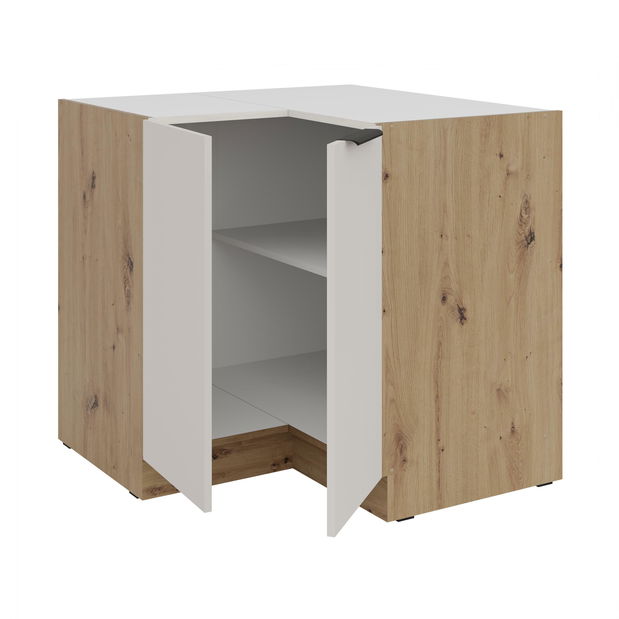 Dulap inferior bucătărie, de colț Sayla 90x90 DN 2F BB (cashmir + stejar artisan)