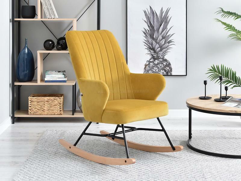 Kreslo Florida (horčicová + buk biely)