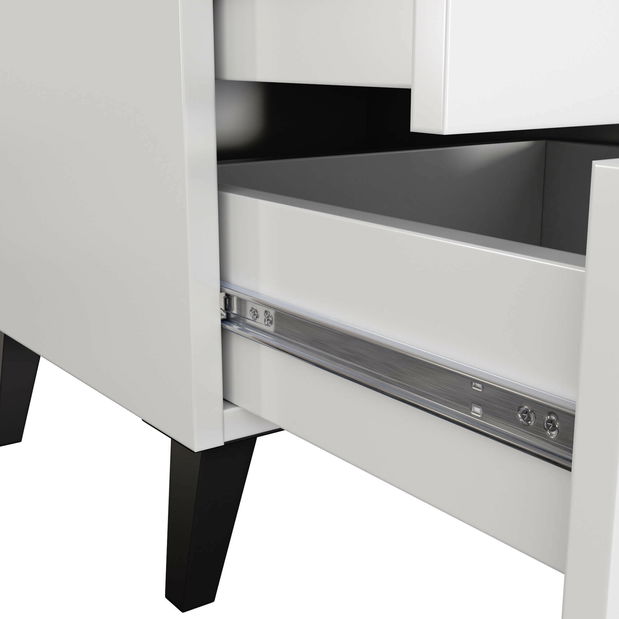 Nočný stolík Mercados (biela + čierna)